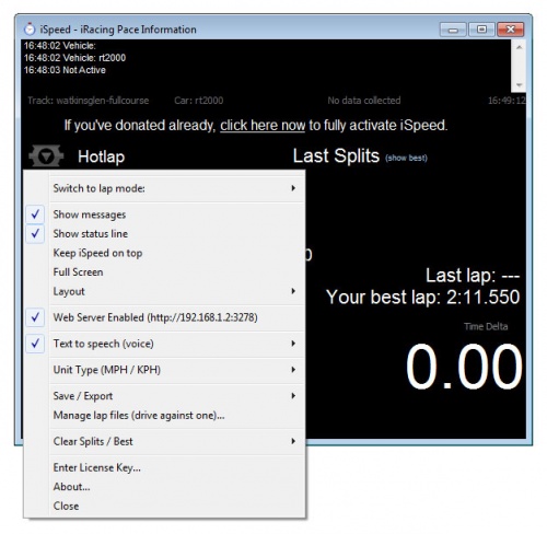 iSpeed – телеметрия для iRacing