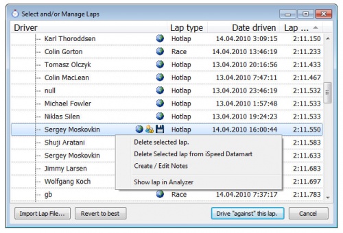 iSpeed – телеметрия для iRacing