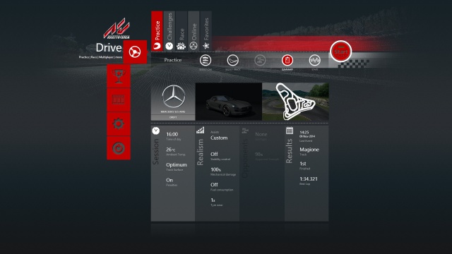 Основное меню Assetto Corsa Основное меню Assetto Corsa