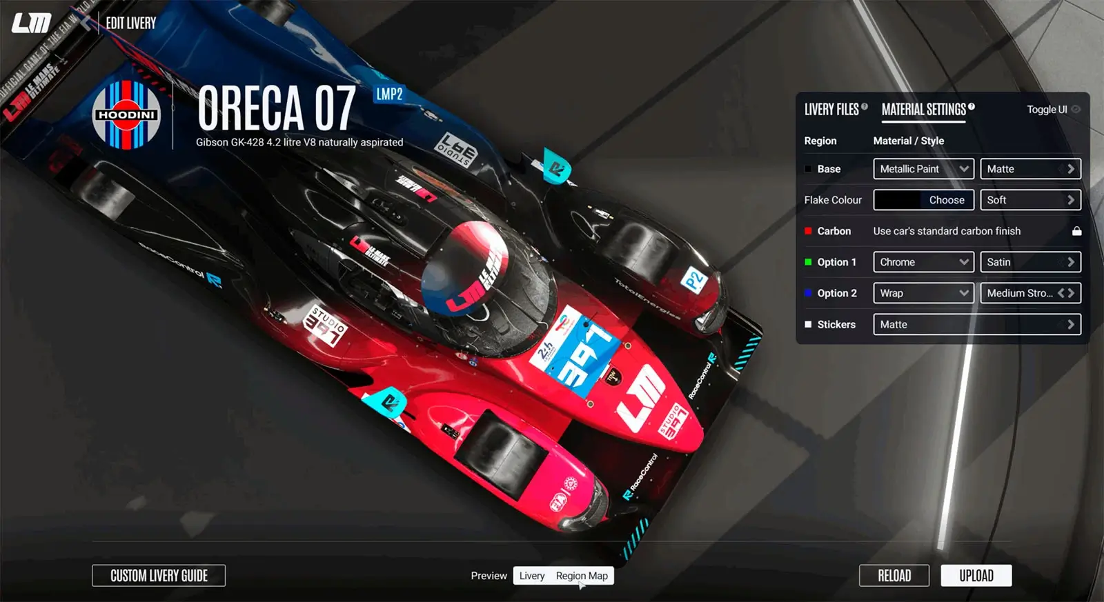 Le Mans Ultimate: Поддержка кастомных ливрей