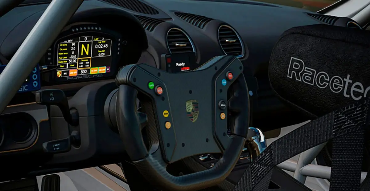 Assetto corsa Evo Porsche 718 Cayman GT4 Clubsport интерьер